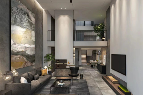 潮州市海博現(xiàn)代城現(xiàn)代簡(jiǎn)約風(fēng)格別墅裝修案例