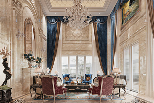 海口市白龍花園歐式風(fēng)格別墅裝修案例