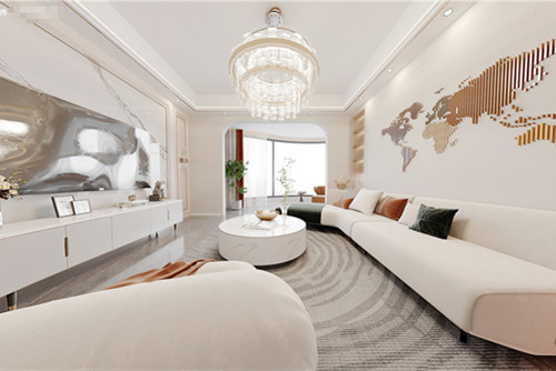 莆田市金域?yàn)懮浆F(xiàn)代簡(jiǎn)約風(fēng)格三居室裝修案例