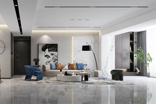 ?？谑斜＠醒牒０冬F(xiàn)代簡約風格平層裝修案例