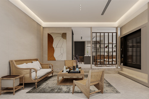 海口市濱江溫泉花園現代簡約風格別墅裝修案例